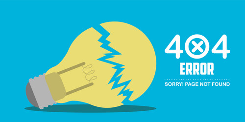 404 error website not found graphic design vector image