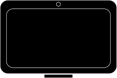 computer desktop with template icon vector image