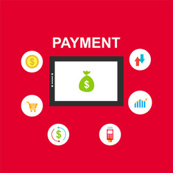 concept online and mobile payments for web page vector image