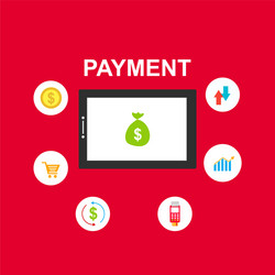 concept online and mobile payments for web page vector