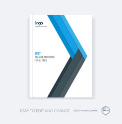 cover design template with arrow in material style vector image
