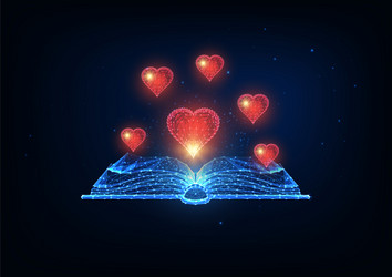 futuristic book love romantic literature reading vector