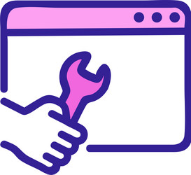 set up programming icon isolated vector image