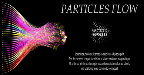 an abstract image of a data stream forming vector image