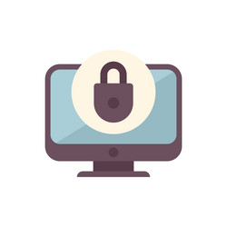 computer security system showing closed lock icon vector image