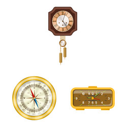 isolated object clock and time icon collection vector image