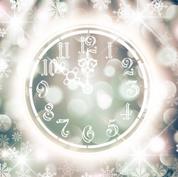 Gold happy new year with clock design Royalty Free Vector