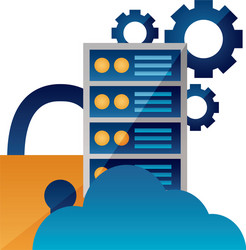 cloud computing cpu security settings vector image