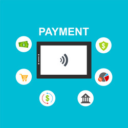 concept online and mobile payments for web page vector