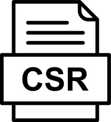 Csr file document icon vector