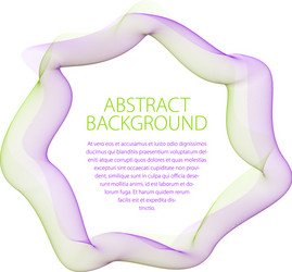 flowing smooth linear frame in a shape of circle vector image