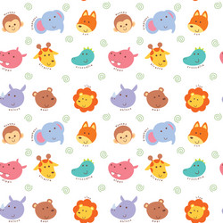 Seamless pattern wild animal Royalty Free Vector Image
