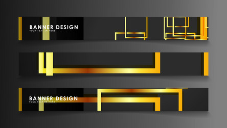 set a banner with rectangular background vector image