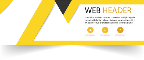 abstract web header design template yellow vector image