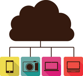 database hosting icon stock vector image