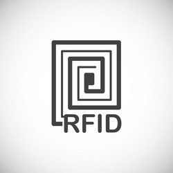 rfid related icon on background for graphic vector