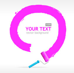 Roller brush for text vector