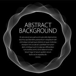 round smooth linear frame of wavy lines abstract vector image