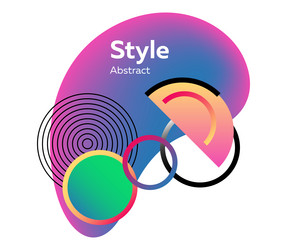 template of modern graphic element gradient vector image