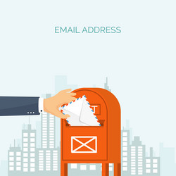 flat background with envelope vector image