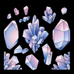 Pastel Crystal Geometry vector image