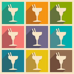 flat with shadow concept and mobile application vector image