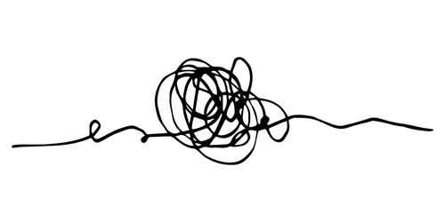 hand drawn scribble sketch circle object tangled vector image