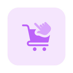 selecting cart to add on products vector image