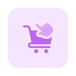 selecting cart to add on products vector