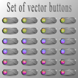 set of buttonsdifferent characters vector image