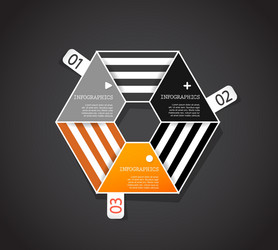 three colored papers with place for your own text vector image