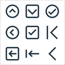 ui line icons linear set quality vector image