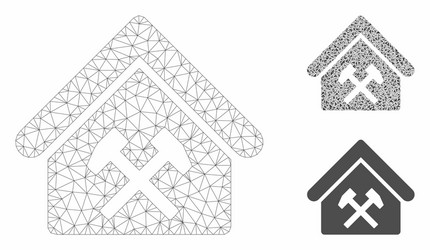 workshop mesh network model and triangle vector image