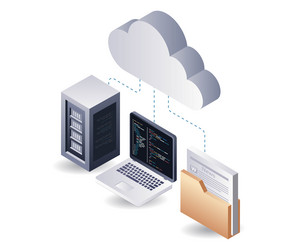 cloud server computer programming language vector image