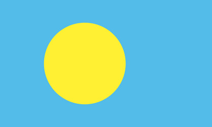 flag of palau Vector Image