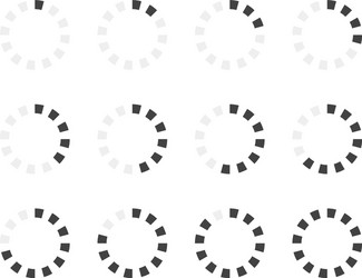 Loading icon load set upload icons bar Royalty Free Vector