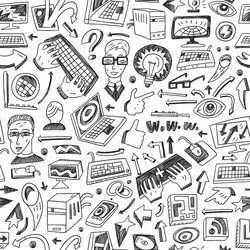 programming computers - seamless background vector image