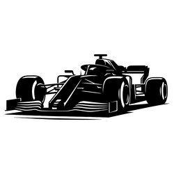Racing car silhouette isolated on a white Vector Image