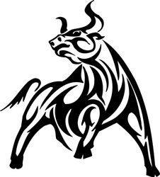 Tribal Bull - Powerful Strength Vector Image