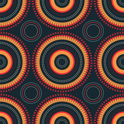 vibrant circular large scale seamless pattern vector image