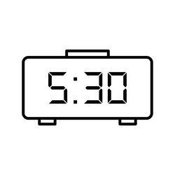 unique digital clock line icon vector image