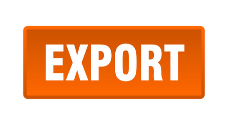 export button square orange push vector image