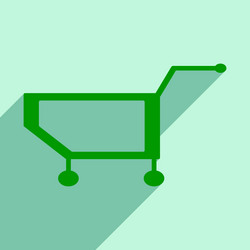 flat with shadow icon and mobile application vector image