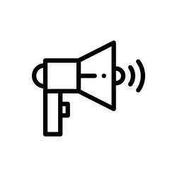 megaphone icon thin linear style design isolated vector image