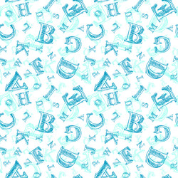 Seamless handwritten lettering hello pattern Vector Image