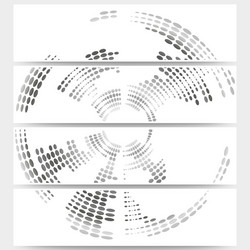 Web banners set of header layout templates circle vector