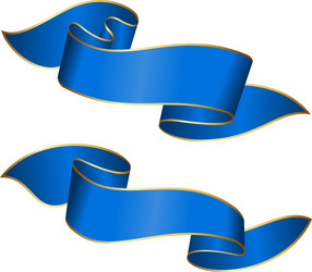 Blue ribbon banner Royalty Free Vector Image - VectorStock
