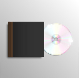 Blank cd case black Royalty Free Vector Image - VectorStock