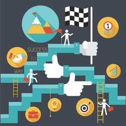 business concept stairway to success vector