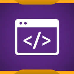 coding icon vector image